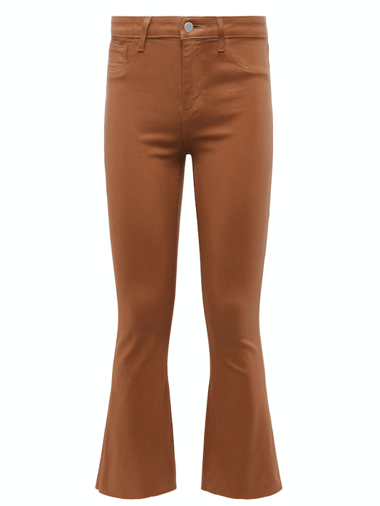 L'Agence -L'Agence Kendra High Rise Cropped Coated Jean - Buy Online