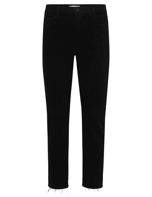 L'Agence Sada High Rise Cropped Slim Jean In Black