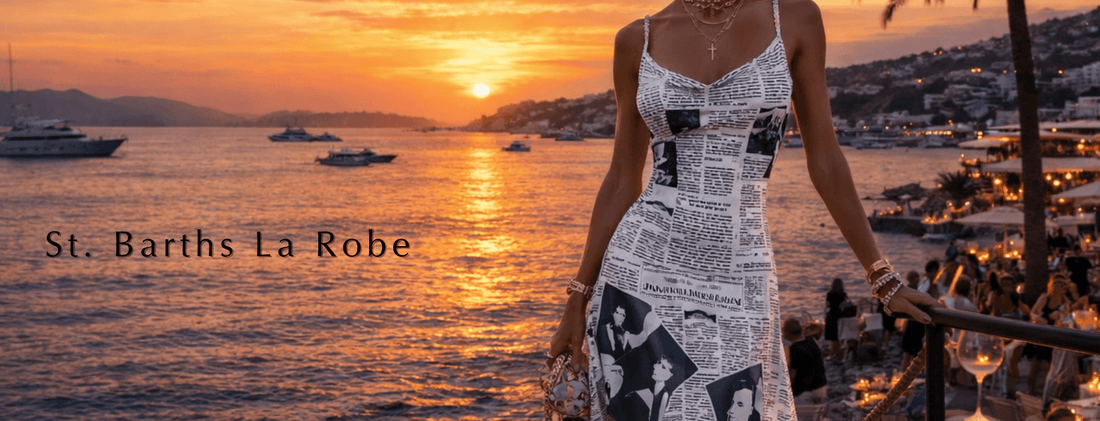 St, barths la robe harper news paper dress satc