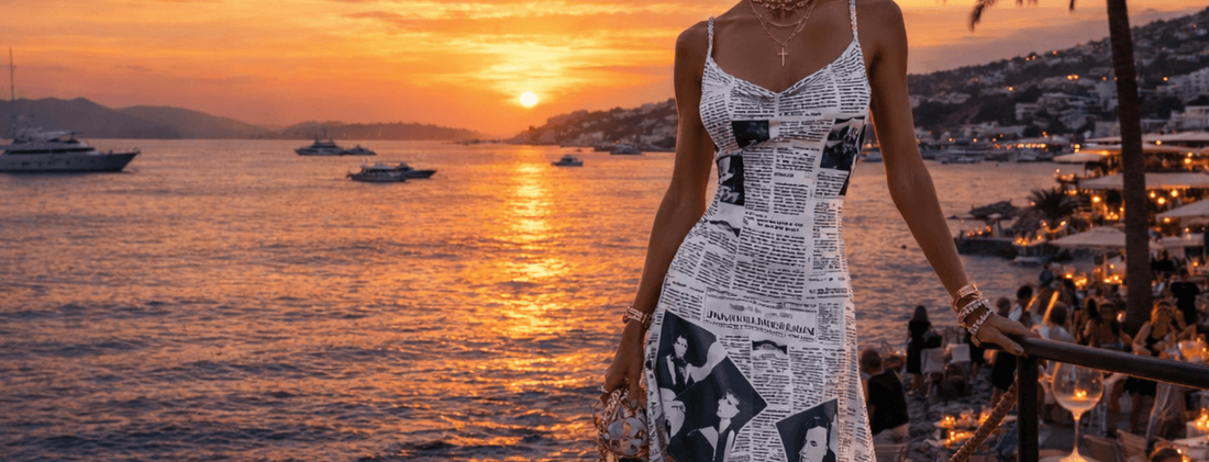 St, barths la robe harper news paper dress satc