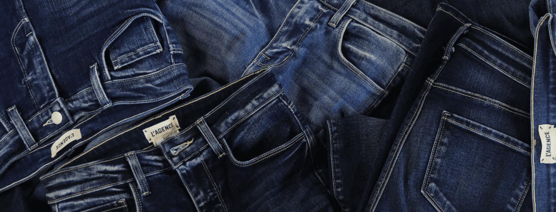Aged jeans in vintage washes – luxury designer denim