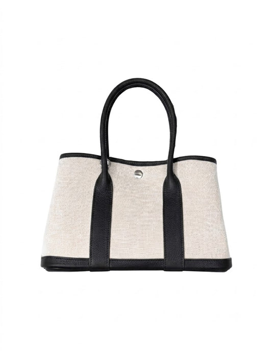Austin Blaze Magnolia 25 Canvas Leather Tote in Black