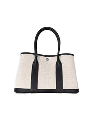 Austin Blaze Magnolia 25 Canvas Leather Tote in Black