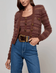 L'Agence - L'AGENCE Ariadne Mixed Stitch Cardigan - Buy Online