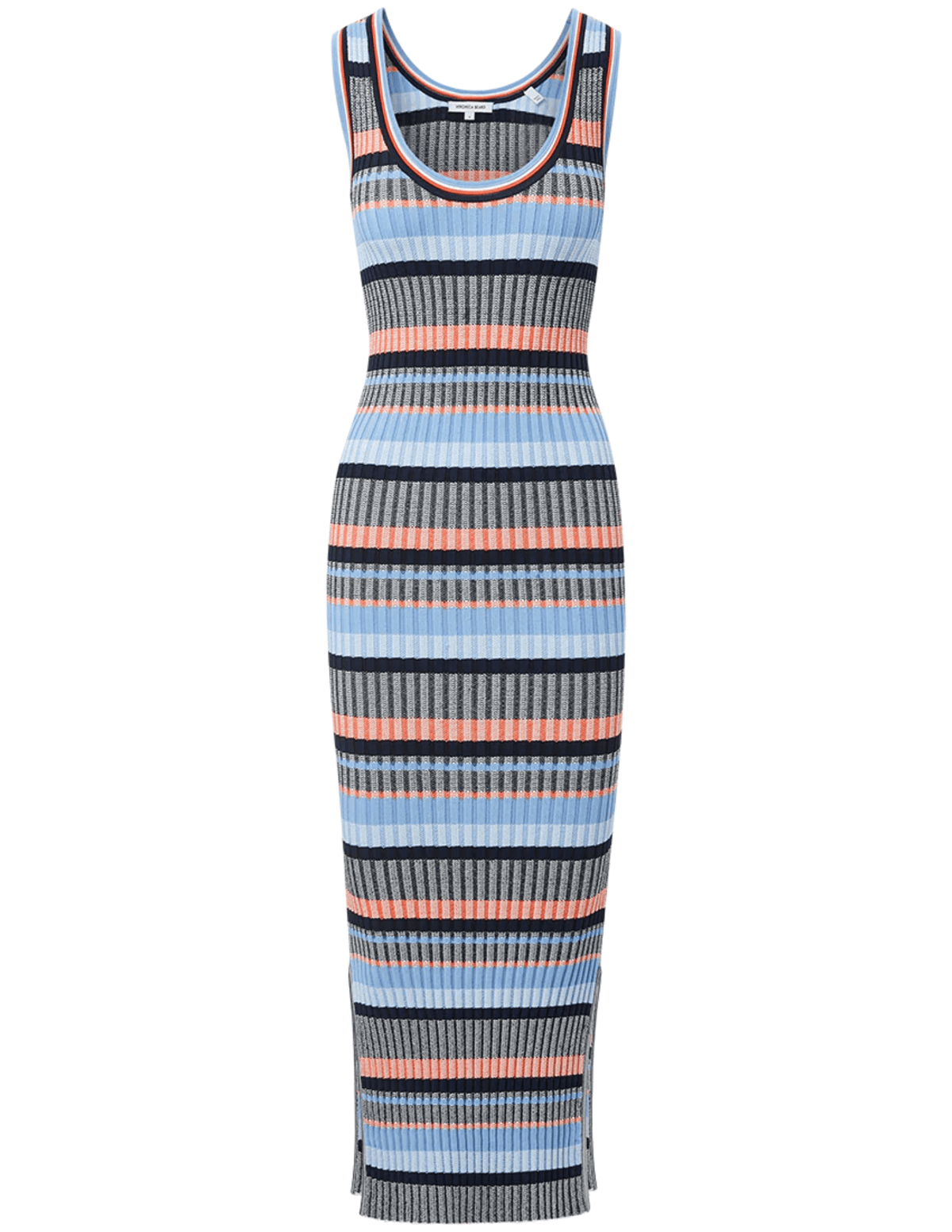 Veronica Beard Fabiana Ribbed Knit Midi Dress