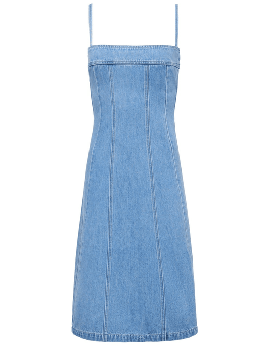 L'AGENCE Mitzy Denim Midi Dress