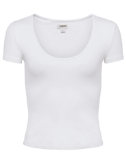 L'Agence Brynlee Short Sleeve Scoop Neck Tee