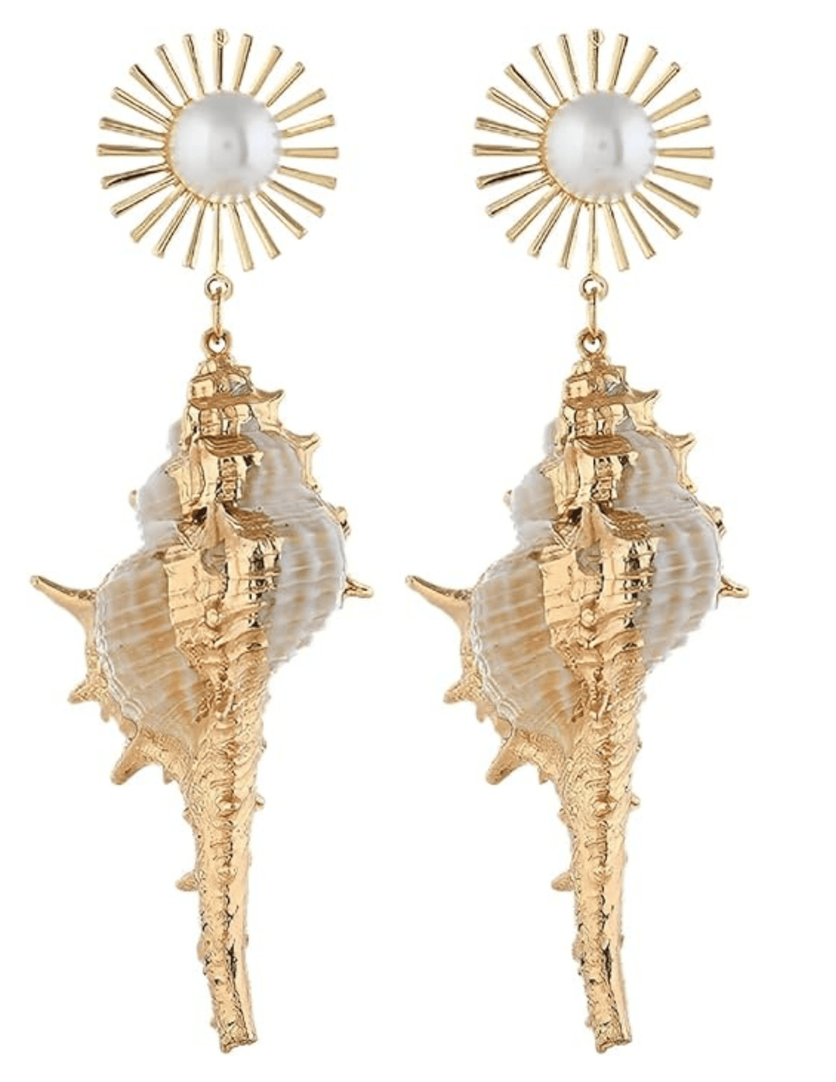 Steven Dann Conch Shell Dangle Statement Earring