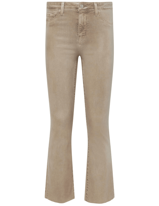 L'Agence Kendra High Rise Cropped Coated Jean