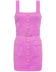L'AGENCE Midy Button Front Mini Dress