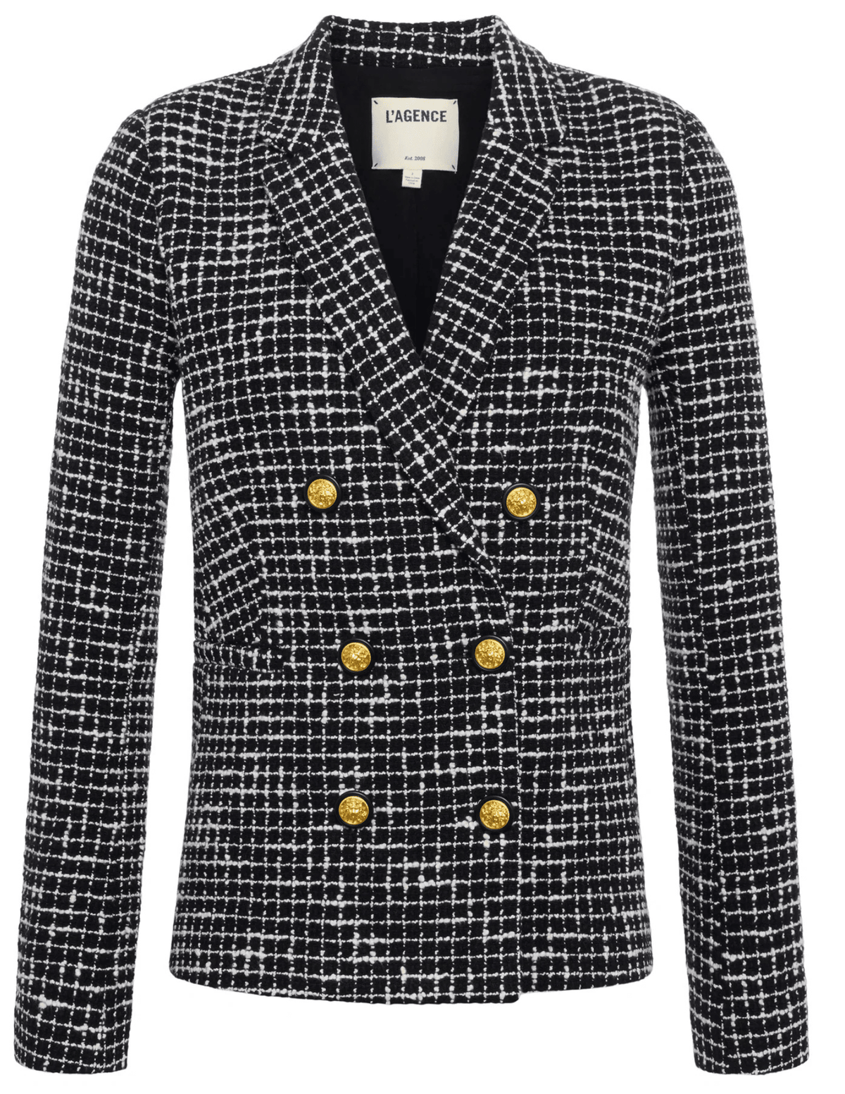 L'Agence Colin Tweed Double Breasted Blazer