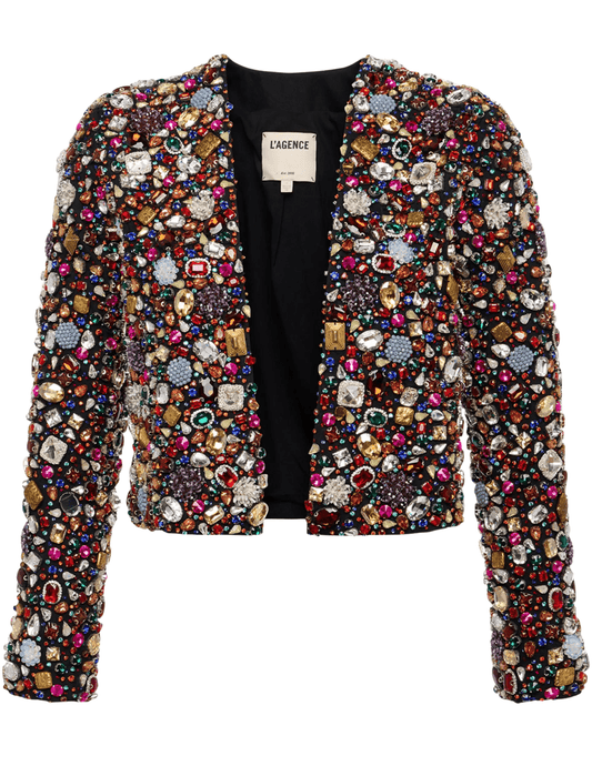 PRE-ORDER-L'Agence Culver Jewel Cropped Jacket