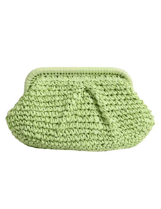 PRE-ORDER-St. Barths La Robe August Straw Pouch Clutch
