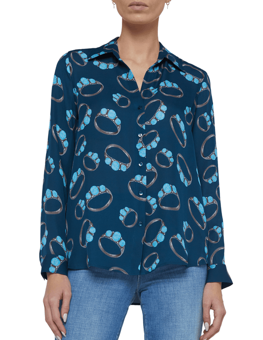 L'Agence Nina Long Sleeve Blouse