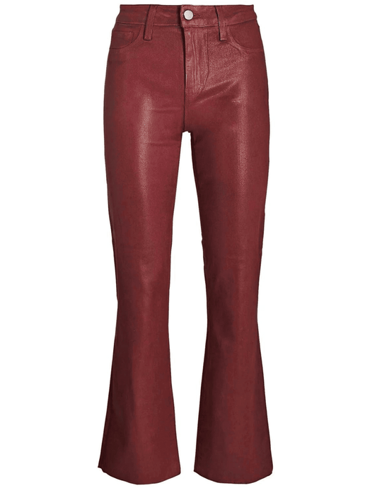 L'Agence Kendra High Rise Cropped Coated Jean