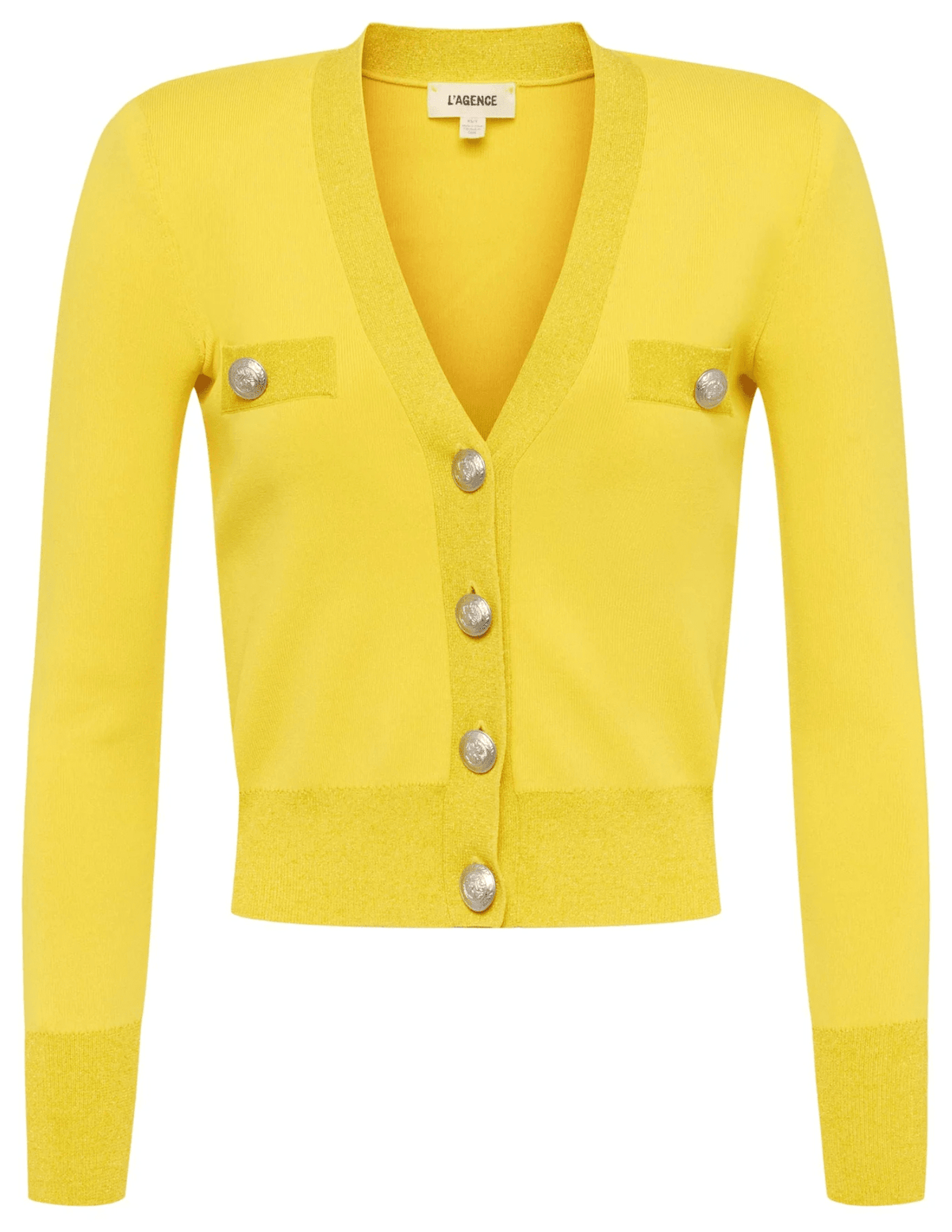 L'AGENCE Taya V-Neck Cropped Cardigan