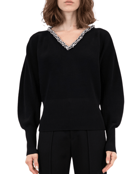 Simkhai Townes Embellished V-Neck Sweater