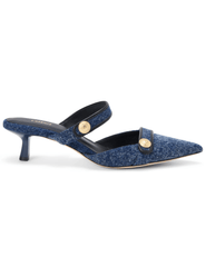 PRE-ORDER-L'AGENCE Gilliane Denim Mule Pump