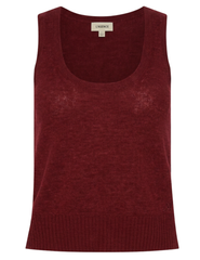 PRE-ORDER-L'AGENCE Filou Cashmere Tank in Cherry