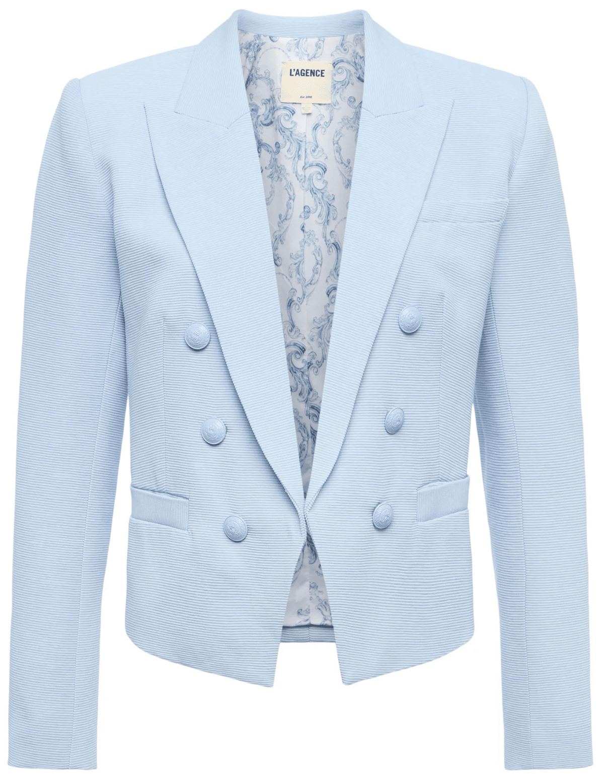 L'Agence Brooke Double Breasted Cropped Blazer