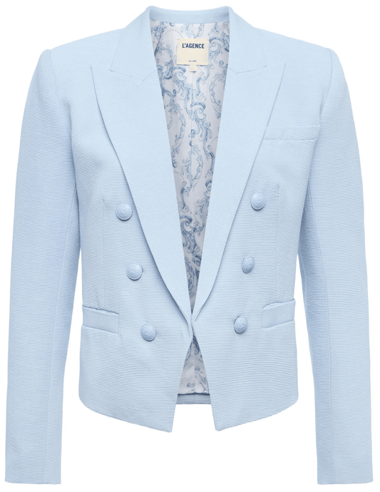 L'Agence Brooke Double Breasted Cropped Blazer