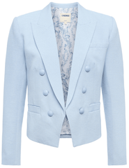 L'Agence Brooke Double Breasted Cropped Blazer