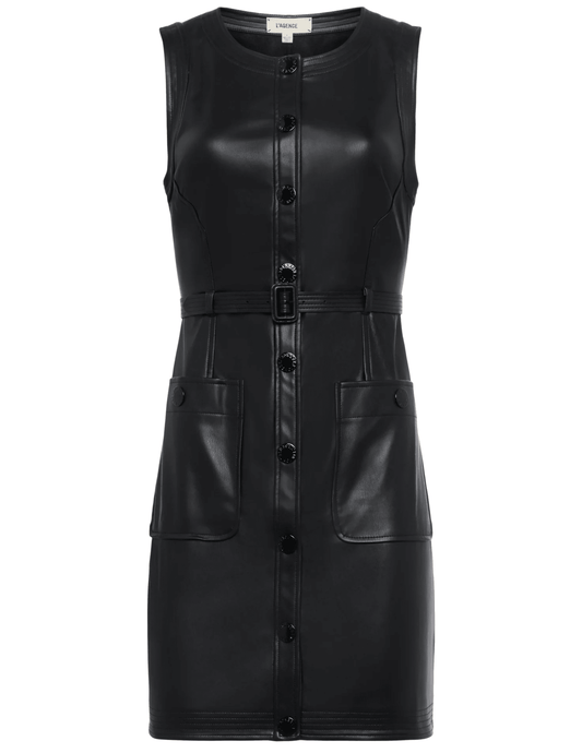 L'Agence Ronin Vegan Leather Mini Dress