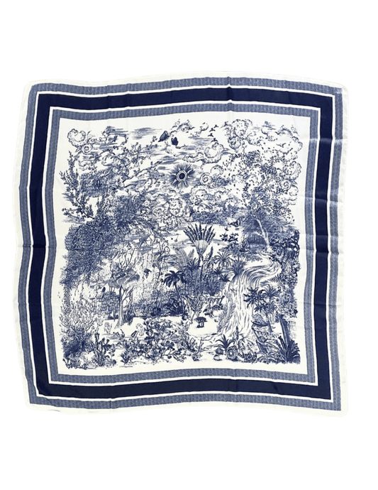 Fleur de Camélia  Camellia Toile Print Scarf