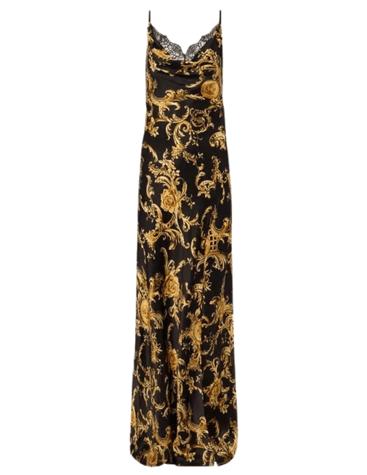 L'AGENCE Venice Cowl Lace Maxi Length Dress-SALE