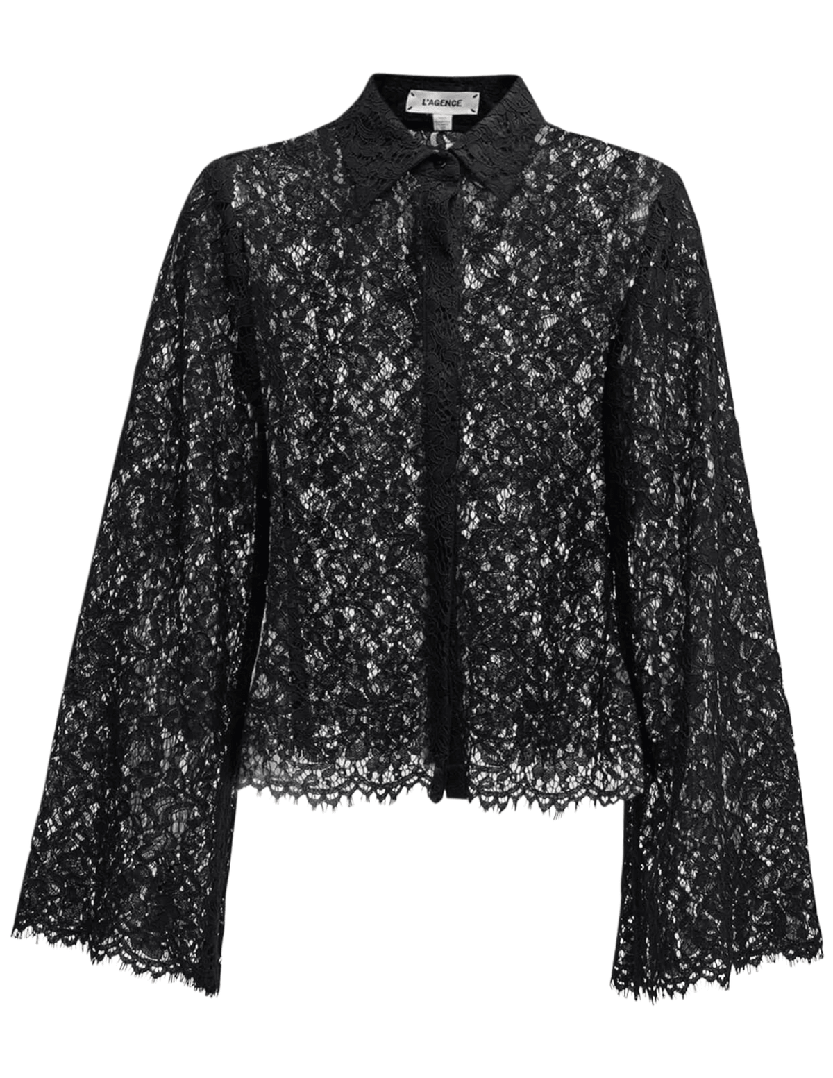 L'Agence Carter Long Sleeve Lace Blouse
