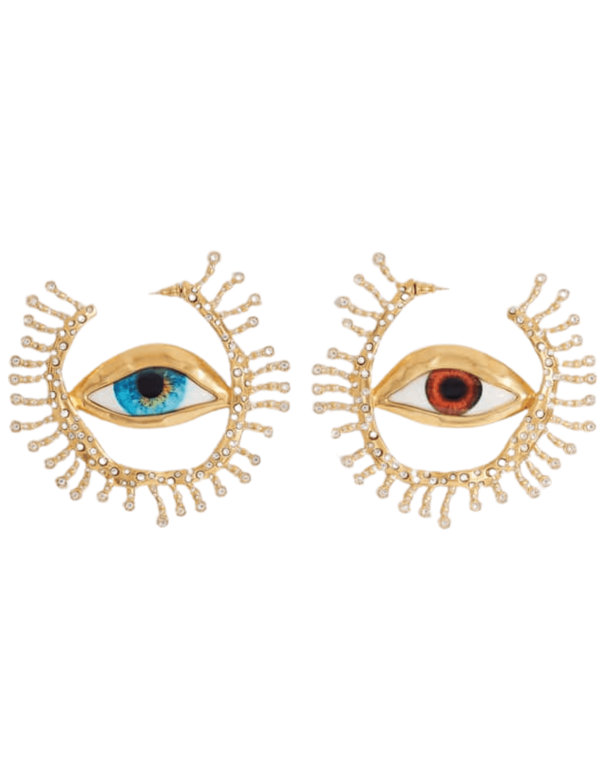 MAISON VERROU Surrealist Eye Hoop Earrings