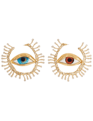 MAISON VERROU Surrealist Eye Hoop Earrings