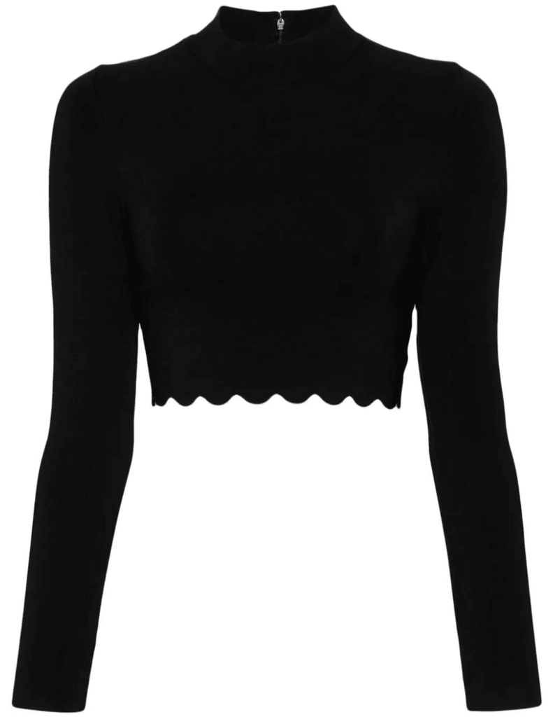 A.L.C. Bea Long Sleeve Cropped Top