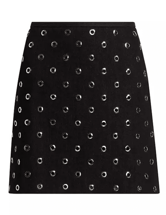 Veronica Beard Blaire Grommet Mini Skirt