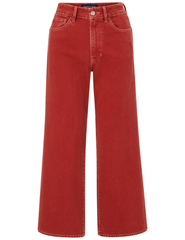 Veronica Beard Taylor Cropped High Rise Wide Leg Jeans