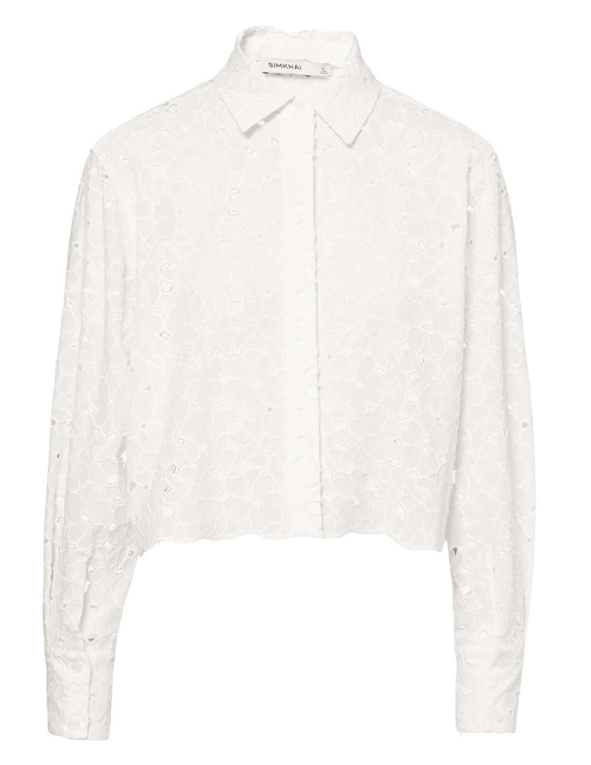Simkhai Penelope Eyelet Long Sleeve Blouse