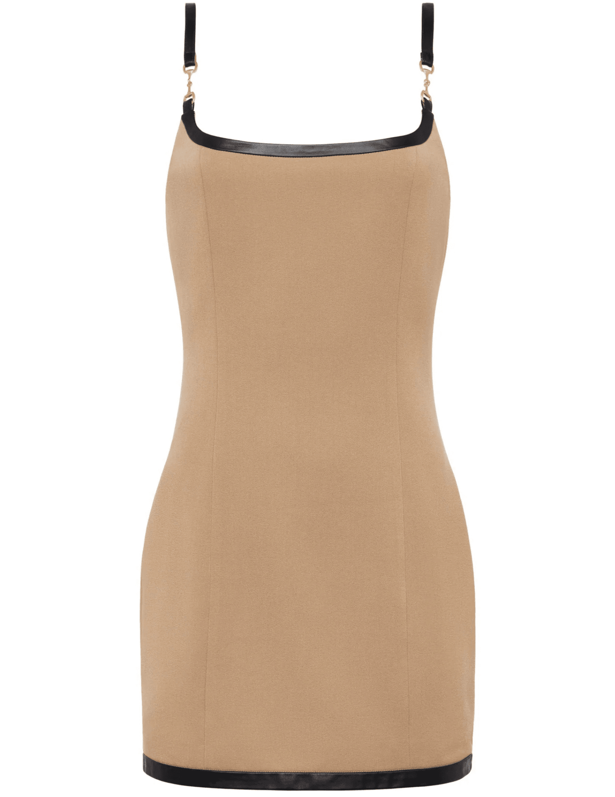 L'AGENCE Jettie Leather Trim Mini Dress