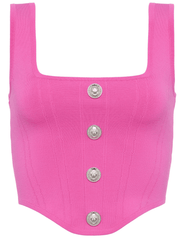 L'Agence Saga Square Neck Bustier Top