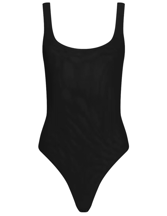L'AGENCE Kalea Scoop Neck Mesh Bodysuit