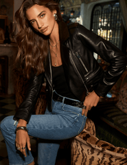 L'Agence - PRE-ORDER-L'AGENCE Blakely Biker Leather Jacket in Black - Buy Online