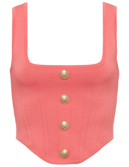 L'Agence Saga Square Neck Bustier Top
