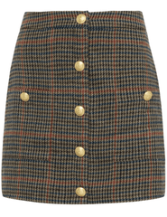 L'Agence Zander Button Front Mini Skirt