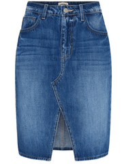 L'Agence Tylee Knee Length Denim Skirt