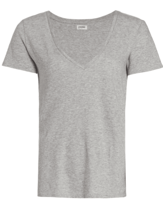 L'Agence Daija Relaxed V-Neck Tee