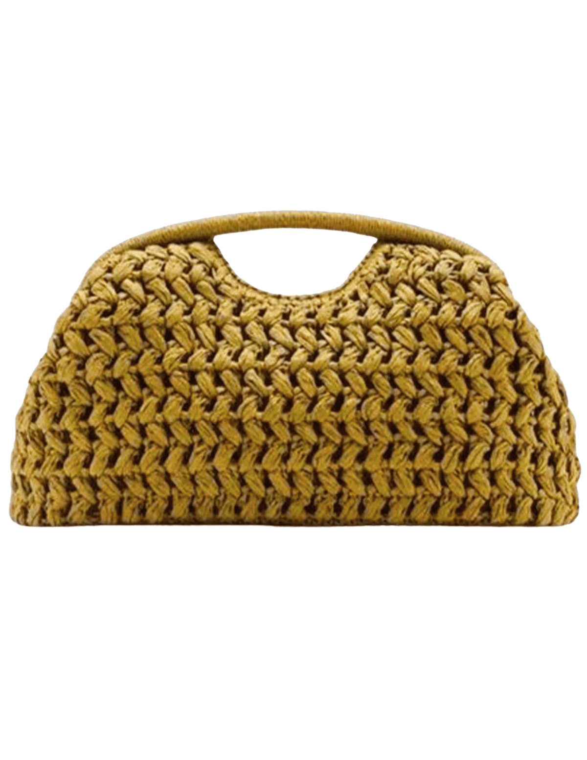 St. Barths La Robe - St. Barths La Robe Allison Straw Pouch Clutch in Mustard - Buy Online
