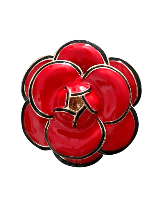 Fleur de Camélia Metal Camellia Brooch