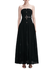 Self-Portrait - PRE-ORDER-Self-Portrait Bandeau Knit Maxi Dress - Buy Online