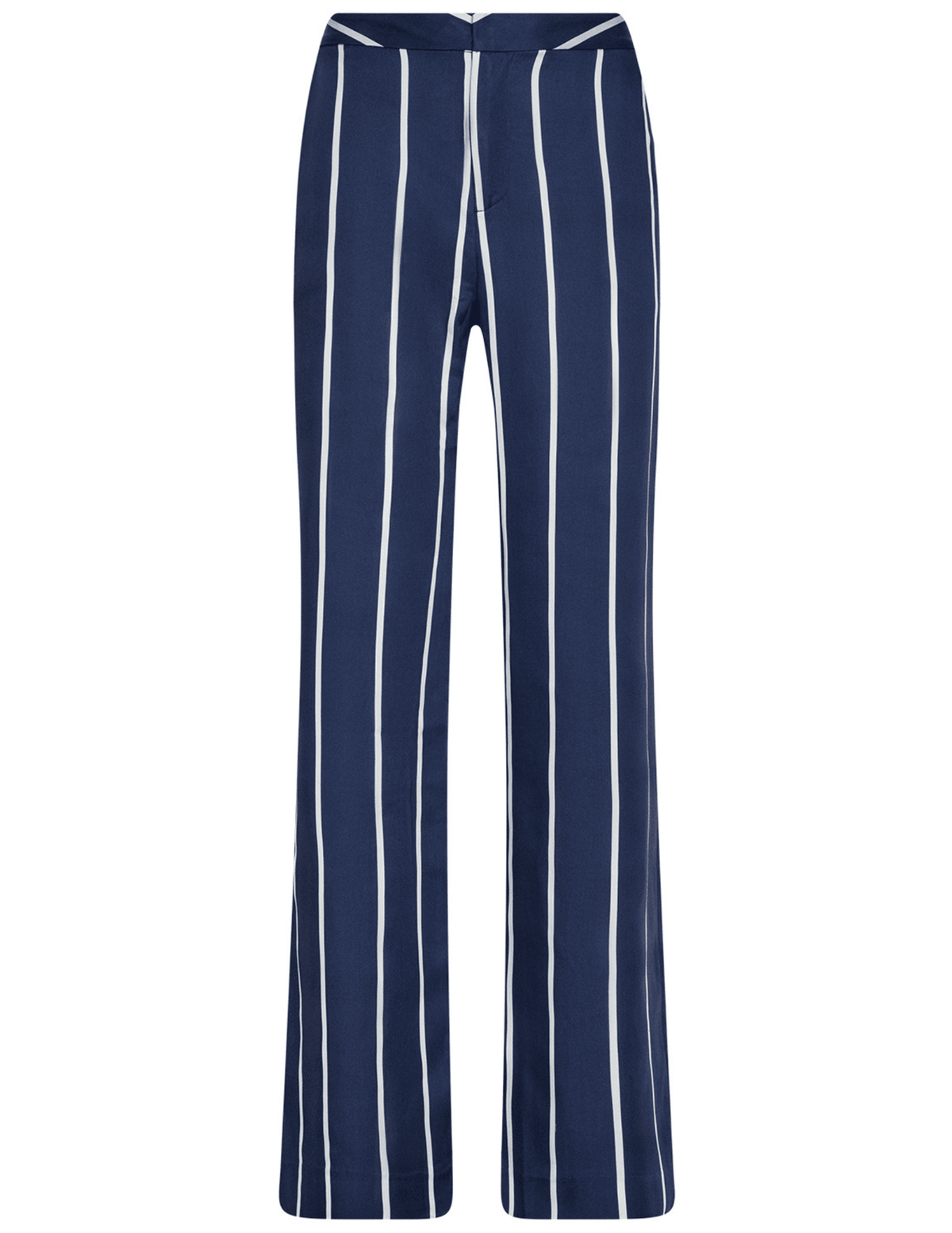 L'Agence - PRE-ORDER-L'AGENCE Livvy Straight Leg Trouser in Midnight White Spaced Out Stripe - Buy Online