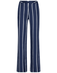 L'Agence - PRE-ORDER-L'AGENCE Livvy Straight Leg Trouser in Midnight White Spaced Out Stripe - Buy Online