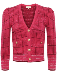 L'Agence Jenni Waffle Stitch Cardigan